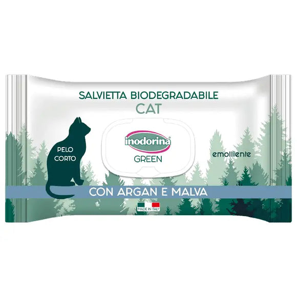 INODORINA GREEN Salviette Bio pelo corto con ARGAN E MALVA