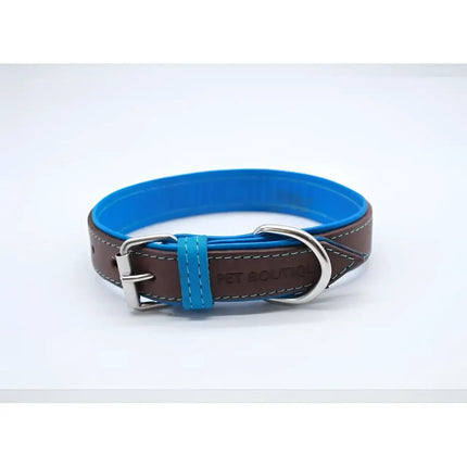 Jet Line set in Pelle Testa di moro & Azzurro - Guinzagli