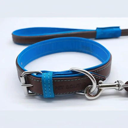 Jet Line set in Pelle Testa di moro & Azzurro - XXS - Guinzagli