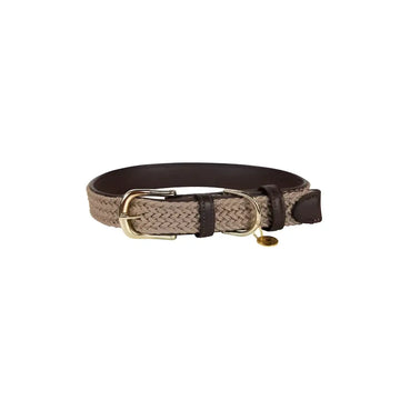 Kentucky - Collare per cani in nylon intrecciato Beige - XS - Collari