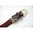 Kentucky - Collare per cani in nylon intrecciato Bordeaux - Collari