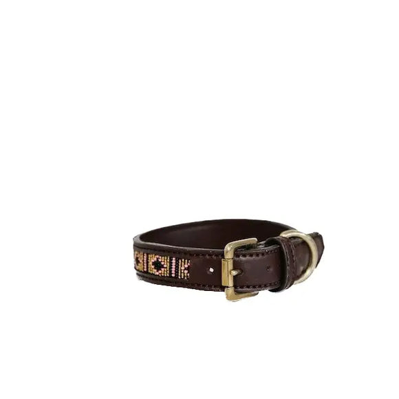 Kentucky - Collare per cani con perle fatte a mano - Oro perlato / XXS - Collari