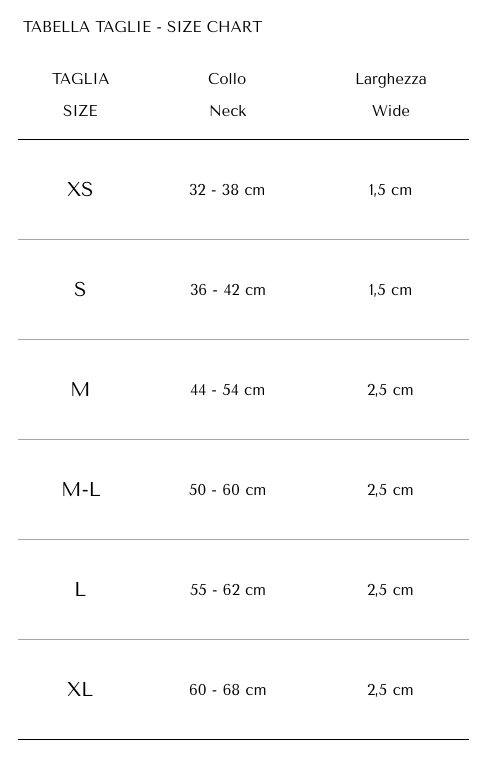 Guida alle taglie PetBoutique