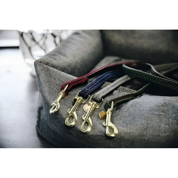 Kentucky - Guinzaglio regolabile per cani in nylon intrecciato Bordeaux - Guinzagli