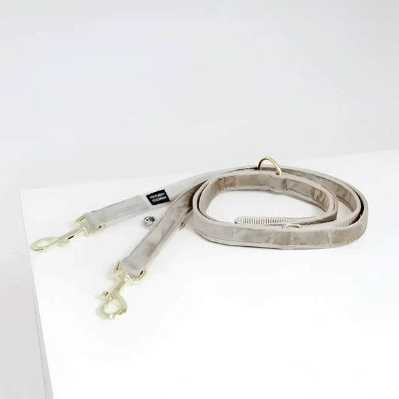 Kentucky - Guinzaglio regolabile per cani Velvet - Beige - Guinzagli