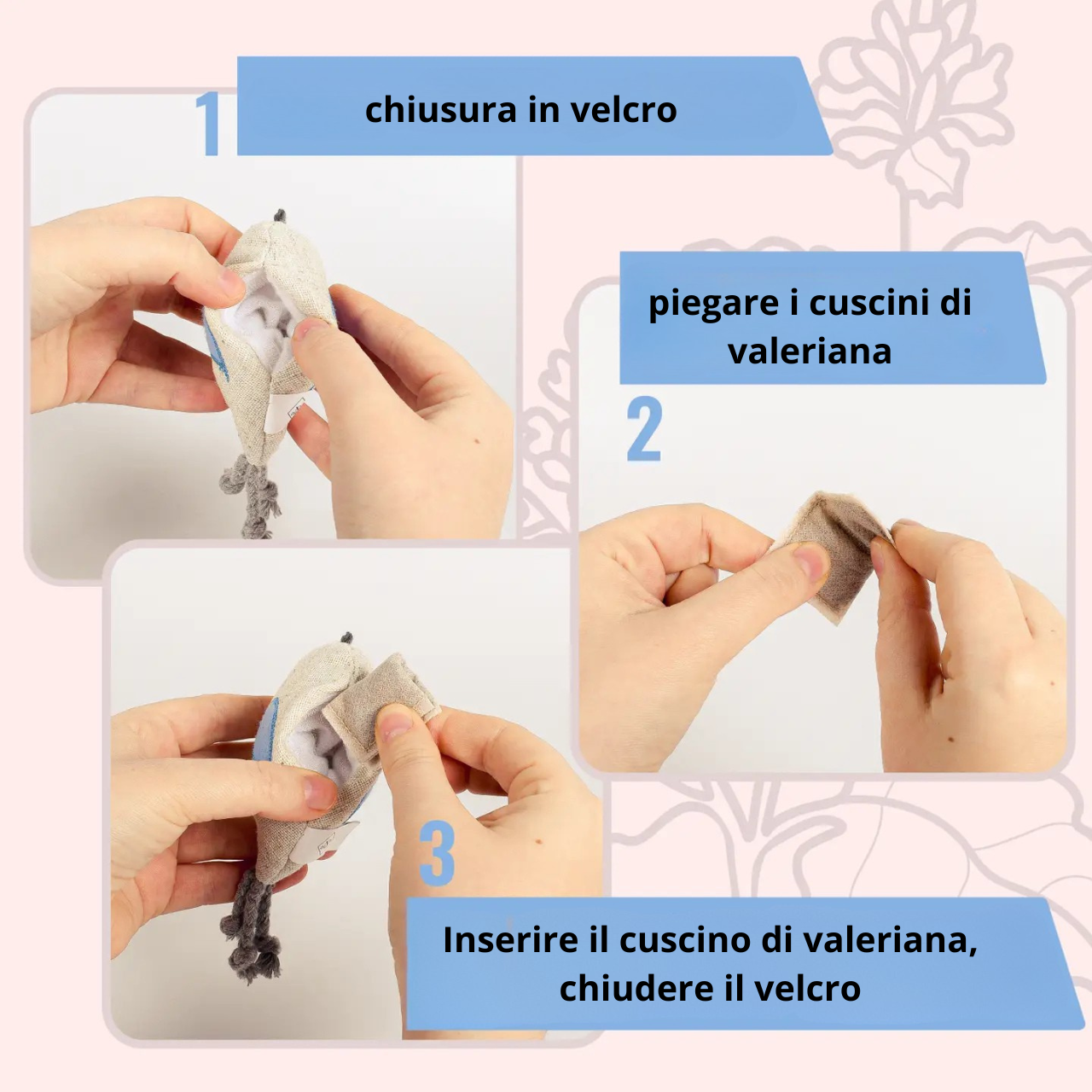Ne&No - Giocattolo per gatti  Set 3 pupazzetti