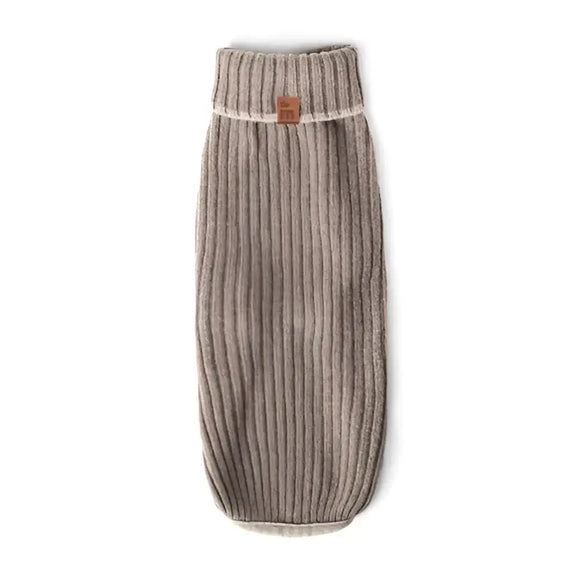 Maglioncino per Cani a Coste Tortora - Maglioncini