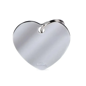 Medaglietta Basic Cuore - Ottone Cromato / L - Medagliette