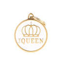 Medaglietta Charm The Queen Satin Gold - Bianco / L - Medagliette
