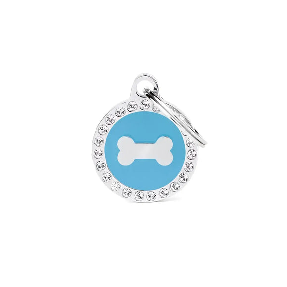 Medaglietta Glam - Azzurro / Osso - Medagliette