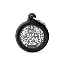 Medaglietta Hushtag Plus Cerchio - Nero Gomma Nera - Medagliette