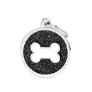 Medaglietta Shine Cerchio con osso - Nero/osso Bianco / L - Medagliette