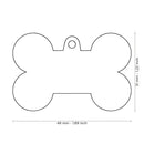 Medaglietta Shine Osso Glitter XL - Nero / Medagliette