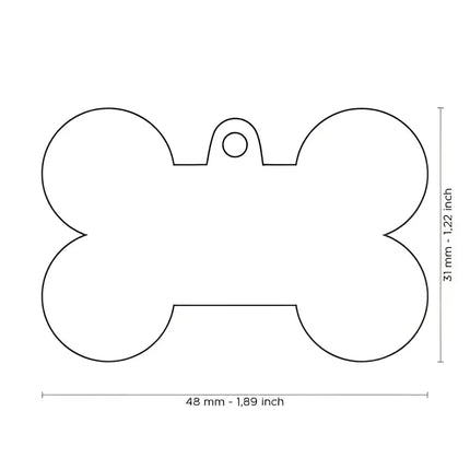 Medaglietta Shine Osso Glitter XL - Nero / Medagliette