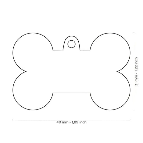 Medaglietta Shine Osso Glitter XL - Nero / Medagliette