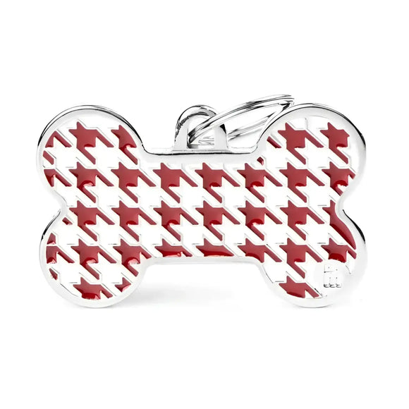 Medaglietta Style - Pied de Poule Rosso / XL - Medagliette