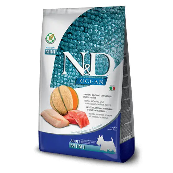 N&D Ocean Dog Salmone Merluzzo e Melone Mini - 2,5 Kg - Super Premium