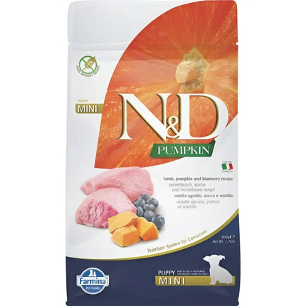N&D Pumpkin Grain Free Agnello e Mirtillo PUPPY Mini - 2,5 Kg - Super Premium
