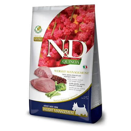 N&D Quinoa Dog Weight Management Agnello - Mini / 2,5 Kg - Super Premium