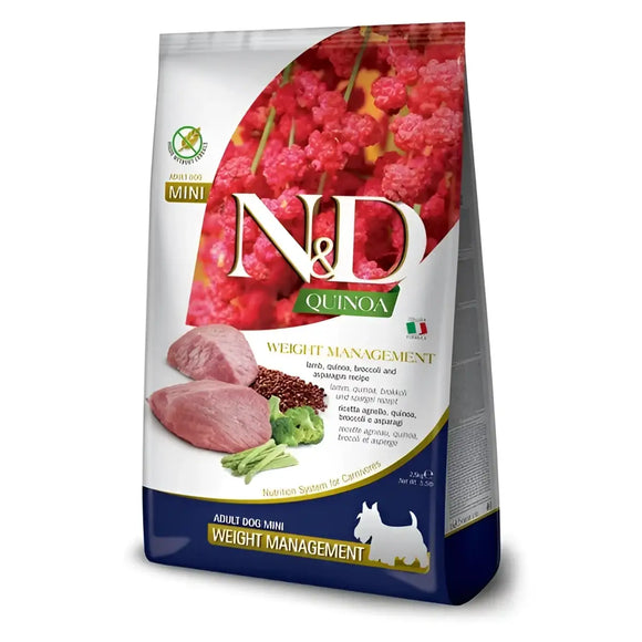 N&D Quinoa Dog Weight Management Agnello - Mini / 2,5 Kg - Super Premium