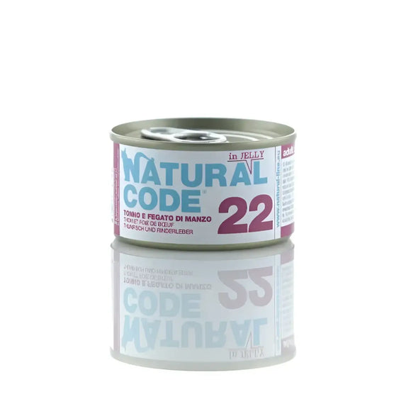 Natural Code 22 Tonno e Fegato di Manzo in Jelly - 85 Gr - Super Premium