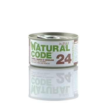 Natural Code 24 Tonno Manzo e Verdure in Jelly - 85 Gr - Super Premium