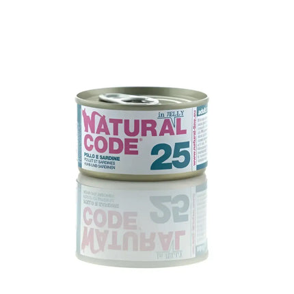 Natural Code 25 Pollo e Sardine in Jelly - 85 Gr - Super Premium