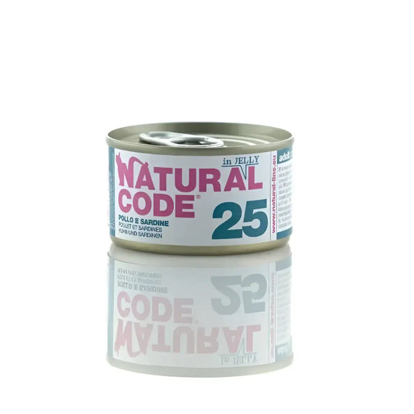 Natural Code 25 Pollo e Sardine in Jelly - 85 Gr - Super Premium