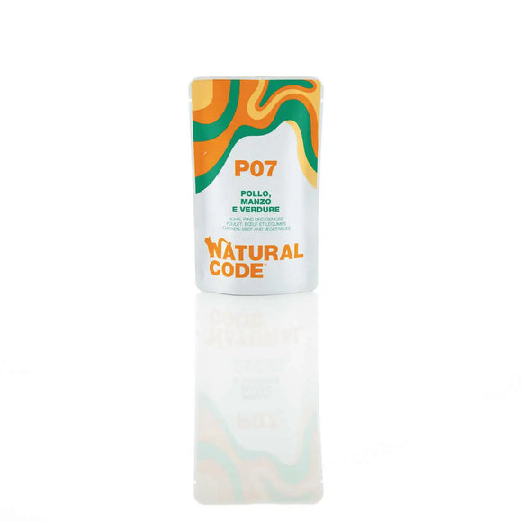 Natural Code P07 Pollo Manzo e Verdure - 70 Gr - Super Premium