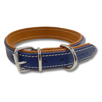 Pet Boutique - Collare in cuoio Urban - Blu navy / XXS - Collari