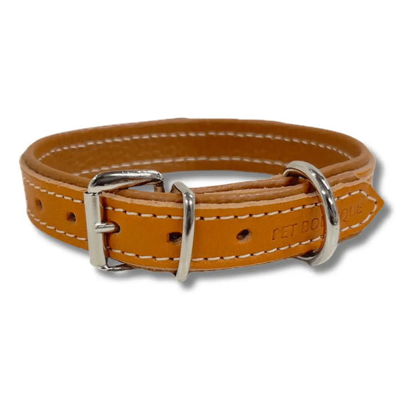 Pet Boutique - Collare in cuoio Urban - Nude / XXS - Collari