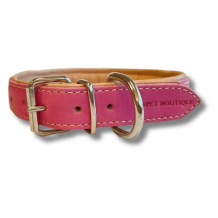 Pet Boutique - Collare in cuoio Urban - Rosa / XXS - Collari