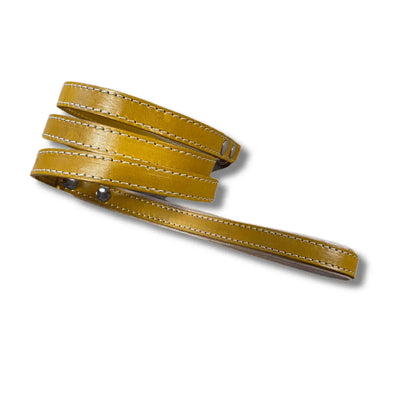 Pet Boutique - Guinzaglio in cuoio Urban - Senape / S - Guinzagli