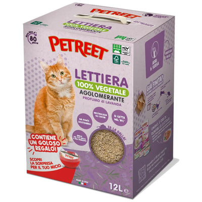 Petreet - Lettiera vegetale per gatti alla Lavanda - 6 Kg