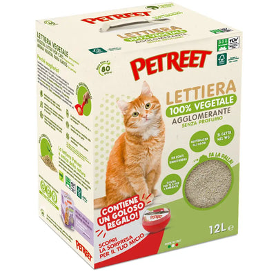 Petreet - Lettiera vegetale per gatti Neutra - 6 Kg