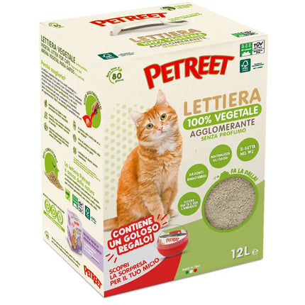 Petreet - Lettiera vegetale per gatti Neutra - 6 Kg