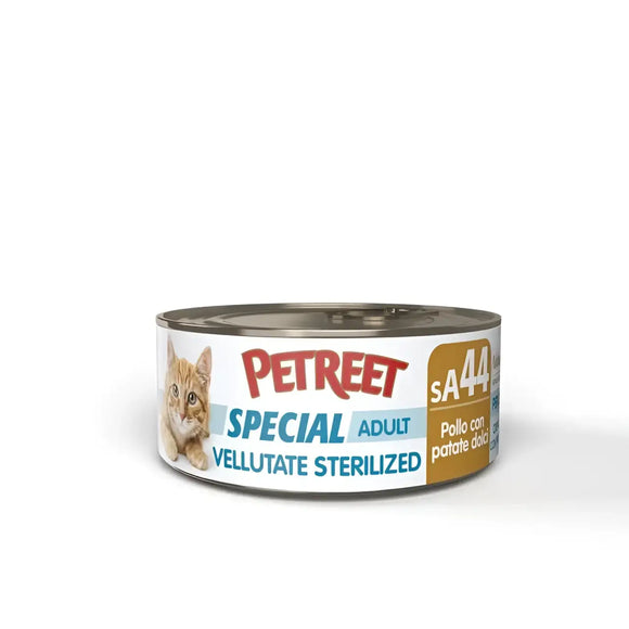 PETREET Vellutata sA44 Pollo e Patate Dolci- Sterilizzato - 70 Gr - Super Premium