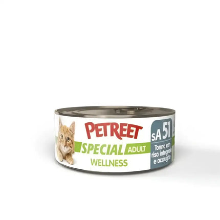 PETREET Wellness Cat sA51 Tonno Riso Integrale Acciughe - 70 Gr - Super Premium