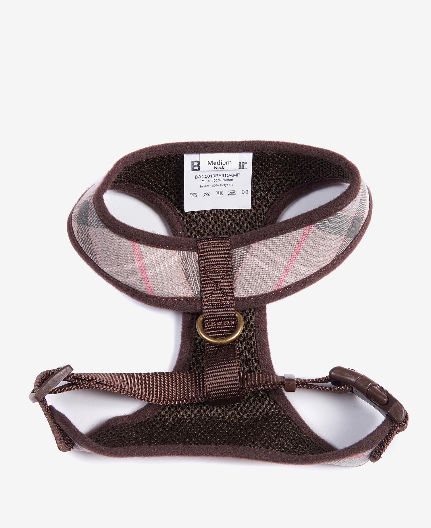 Pet Boutique - Barbour - Pettorina per cani Taupe Pink Tartan