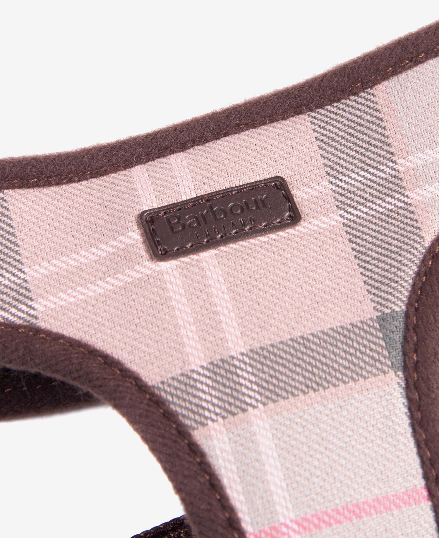 Pet Boutique - Barbour - Pettorina per cani Taupe Pink Tartan