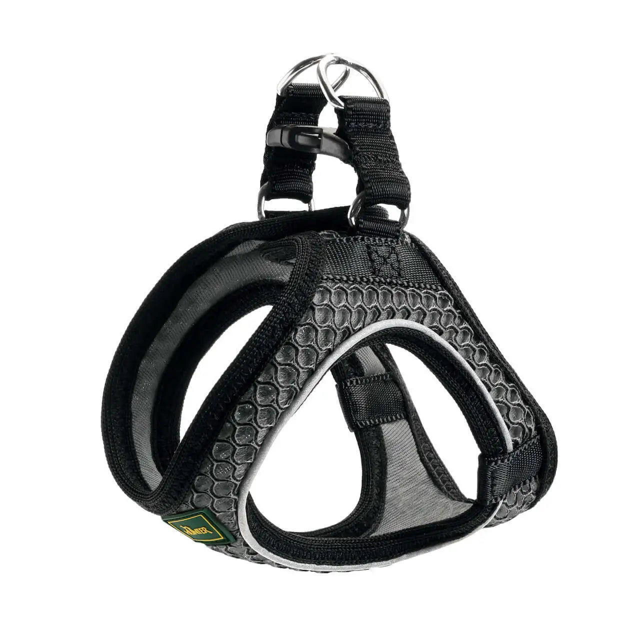 Pettorine Hilo Antracite con bordi riflettenti - XXS-XS 33-36 cm