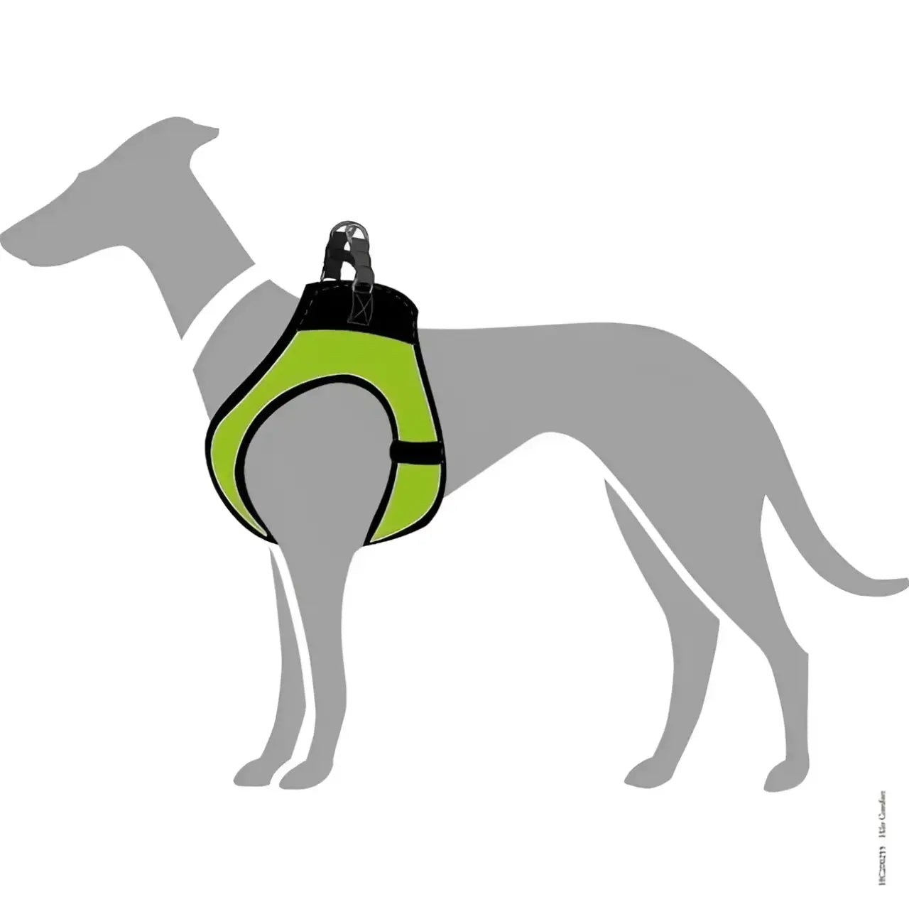 Pettorine Hilo Lime con bordi riflettenti