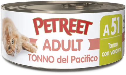 Petreet A51 Tonno del Pacifico e verdure 70 gr