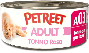 Petreet A03 Thon rose et crevettes 70gr