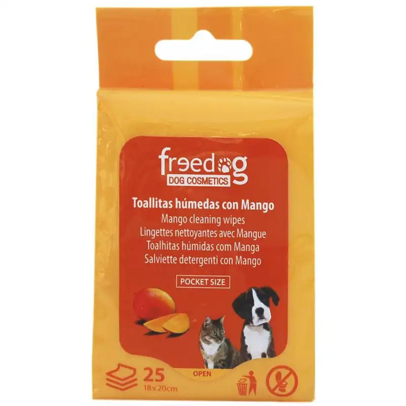 Free Dog - Salviette detergenti al mango - 25 pz