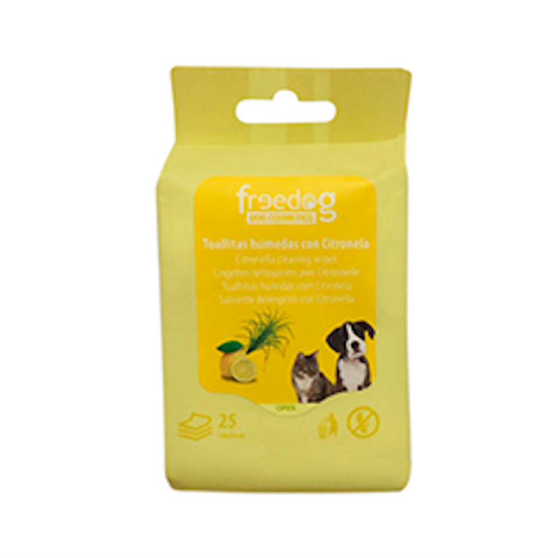 Free Dog - Salviette detergenti Citronella - 25 pz