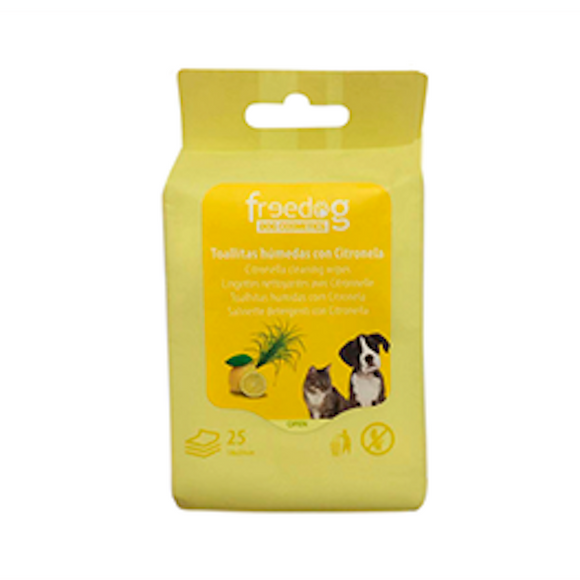 Free Dog - Citronella Cleaning Wipes - 25 pcs