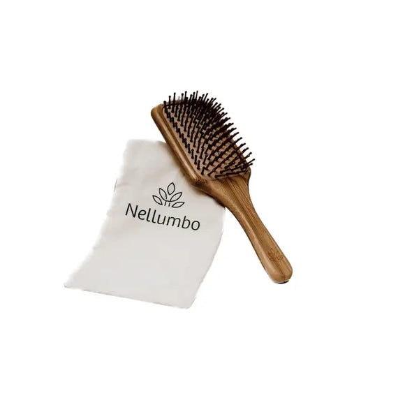 Spazzola in bambù naturale con custodia cotone - Detergenti e Igiene