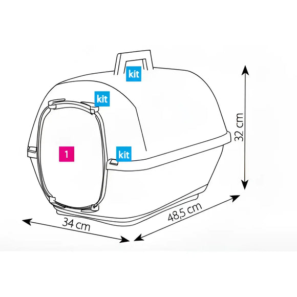 Trasportino Carry Sport Metal Rosso Fragola - Trasportini