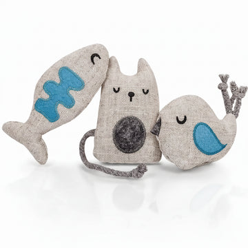 Ne&No - Toy for cats Set of 3 little dolls with Valerian